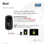 Club 3D Hálózati Adapter - CAC-1905EU (65W GAN, USB-C, PD 3.0, túltöltés védelem, kicsi méret)