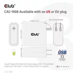Club 3D Hálózati Adapter - CAC-1908EU (100W GAN, USB-IF, egyportos USB-C, PD 3.0 támogatás)