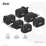 Club 3D Hálózati Adapter - CAC-1913EU (65W GAN, Triple port 2xUSB-C 1xUSB-A PD 3.0)
