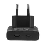 Club 3D Hálózati Adapter - CAC-1935 (65W 2xUSB-C, PD3.1, túltöltés védelem, kicsi méret, fekete)
