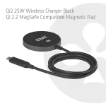 Club 3D Vezeték nélküli töltő - CAC-3027 (Qi2 25W Wireless, 1m, fekete)