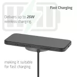 Club 3D Vezeték nélküli töltő - CAC-3027 (Qi2 25W Wireless, 1m, fekete)