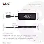 Club 3D MST Hub - CSV-1554 (3.2 USB-C to 3x HDMI, 4k60Hz)