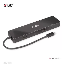   Club 3D USB Hub - CSV-1584 (3.2 USB-C Gen 2 to USB-C, 2xUSB-A, USB-C 100W PD, HDMI, RJ45, 8K60hz)