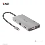 Club 3D USB Hub - CSV-1594 (3.1 USB-C Gen 1 to HDMI, 2xUSB-A Gen 1, USB-C Gen 1, VGA, SD, Micro SD 3.0, RJ45, 3,5 Jack)