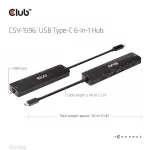 Club 3D USB Hub - CSV-1596 (USB-C to 2xHDMI, 2xUSB-A, USB-C PD, RJ45, 4k60Hz)