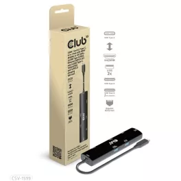   Club 3D USB Hub - CSV-1599 (USB-C 4 to HDMI, 2xUSB-A (10G), RJ45 (2,5G), USB-C 100W PD 3.0, USB-C 10Gbps, 8k60Hz)