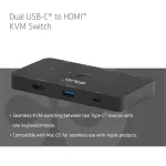 Club 3D KVM Switch - CSV-2512 (USB-C to 4xHDMI 4K60Hz, Alternate Mode, 5 Gbps, 100W)