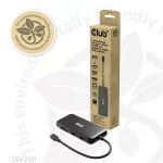 Club 3D USB Hub - CSV-2551 (USB-C to USB-C, 2xUSB-A, RJ45, SD/MicroSD, 100W PD, HDMI, DP, 8K30hz)