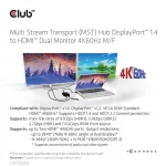 Club 3D MST Hub - CSV-7200H (DisplayPort 1.4 to 2x HDMI, 2x 4K60Hz)