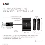 Club 3D MST Hub - CSV-7220 (DisplayPort 1.4 to DisplayPort + HDMI, 2x 4K60Hz)