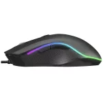 Everest Gamer Egér - SM-F09 TITANIO  (7200 DPI, 6gomb, 1,8m harisnyázott kábel,optikai, fekete, RGB LED)