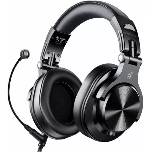 ONEODIO DJ Fejhallgató - Fusion A71M Black (Vezetékes, 3,5mm, 6,35mm jack, mikrofon, Hi-Res Audio)