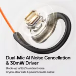 ONEODIO Sport Fejhallgató - OpenRock LINK 10 Black (premium, légvezetés, BT 6.0, fekete, USB-C, USB-A)