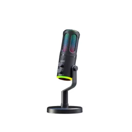   The G-Lab Mikrofon - K-MIC-NEON (3.5mm Jack csatlakozó, RGB, DUAL-CHANNEL CARDIOID, ENC, fekete)