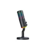 The G-Lab Mikrofon - K-MIC-NEON (3.5mm Jack csatlakozó, RGB, DUAL-CHANNEL CARDIOID, ENC, fekete)