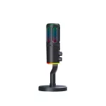 The G-Lab Mikrofon - K-MIC-NEON (3.5mm Jack csatlakozó, RGB, DUAL-CHANNEL CARDIOID, ENC, fekete)