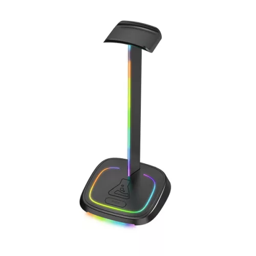 The G-Lab Fejhallgató állvány - K STAND NEON RGB (fekete, univerzális, csúszásgátló, RGB)