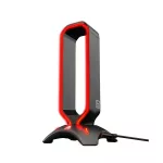 The G-Lab Fejhallgató állvány - K STAND RADON (fekete, 2xUSB3.0, műanyag)