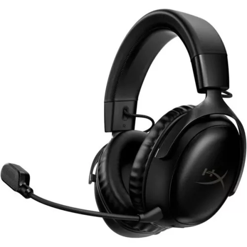 HyperX Fejhallgató - Cloud III S Wireless (Vezeték nélküli, USB, fekete/fekete)