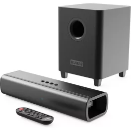   Majority Hangszóró Soundbar - Naga 40 Plus (200W, Bluetooth 5.0, HDMI ARC, AUX, USB, Optikai, Távírányító, Mélynyomó)