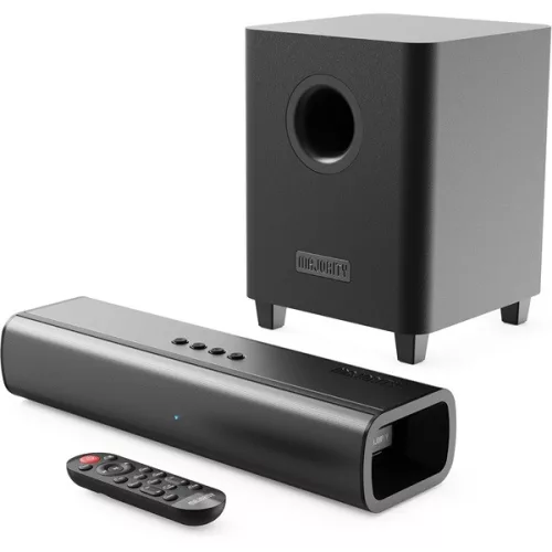Majority Hangszóró Soundbar - Naga 40 Plus (200W, Bluetooth 5.0, HDMI ARC, AUX, USB, Optikai, Távírányító, Mélynyomó)