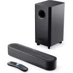 Majority Hangszóró Soundbar - Bowfell Axis 2.1 Atmos (200W, BT 5.0, HDMI ARC, AUX, USB, Optikai, Távírányító, Mélynyomó)