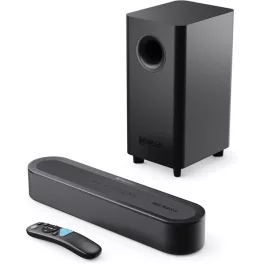   Majority Hangszóró Soundbar - Bowfell Axis 2.1 Atmos (200W, BT 5.0, HDMI ARC, AUX, USB, Optikai, Távírányító, Mélynyomó)