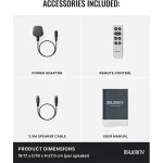 Majority Hangszóró 2.0 - D100X Fehér (100W, Bluetooth 5.3, USB, AUX, HDMI ARC, RCA, USB, Optikai, Távírányító)