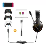 Spirit of Gamer Fejhallgató - PRO-H3 (MultiPlatform, mikrofon, 3.5mm jack, hangerőszabályzó, 2m kábel, narancssárga)