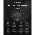 Moza Racing kiegészítő - CS PRO Kormánykerék (Dual Clutch, RGB, 2,99 inch kijelző, 325mm)