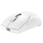 Rampage Vezeték Nélküli Egér - PROTE M5 PRO (Pixart PAW3395, Huano 80M, 26000 DPI, 500mAh, 6 gomb, RGB, Type-C, fehér)