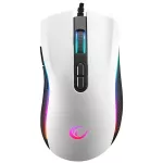 Rampage Egér Gamer - SMX-R44 V2 Macro (12800 DPI, 7 gomb, makro, RGB LED, 1,8m fonott kábel, fehér)