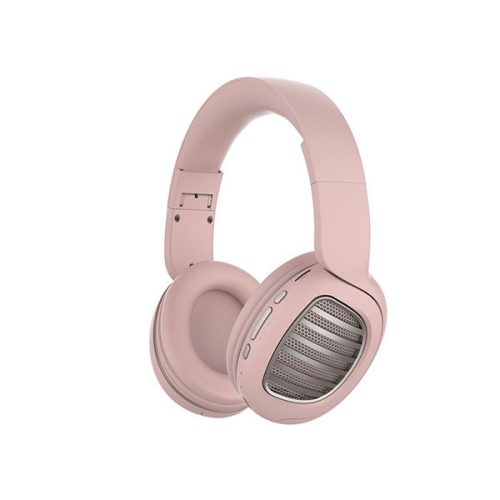 Snopy Fejhallgató Vezeték Nélküli - SN-BT55 (Bluetooth v5.0, hang.szab., micro-SD foglalat, mikrofon, rózsaszín)