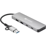 Sandberg USB Hub - USB-C/A to 2xUSB-A+2xUSB-C Hub
