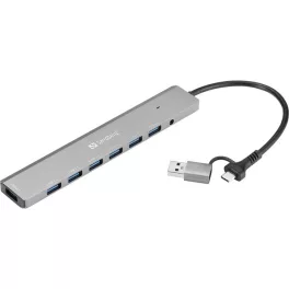 Sandberg USB Hub - USB-C/A to 7 x USB 3.0 Hub