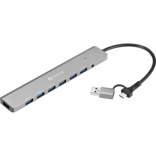 Sandberg USB Hub - USB-C/A to 7 x USB 3.0 Hub