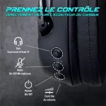 Spirit of Gamer Wireless Fejhallgató - MIC-XH1200 (MultiPlatform,7.1,mikrofon, hangerőszabályzó, nagy-párnás, fekete)