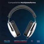 Spirit of Gamer Wireless Fejhallgató - MIC-XH1400 (MultiPlatform, 7.1,mikrofon, hangerőszabályzó, nagy-párnás, fehér)