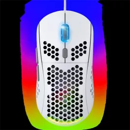   Spirit of Gamer Egér - S-PM4 RGB Arctic (Optikai, 12800DPI, 6 gomb, harisnyázott kábel, fehér)