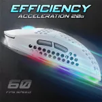 Spirit of Gamer Egér - S-PM4 RGB Arctic (Optikai, 12800DPI, 6 gomb, harisnyázott kábel, fehér)