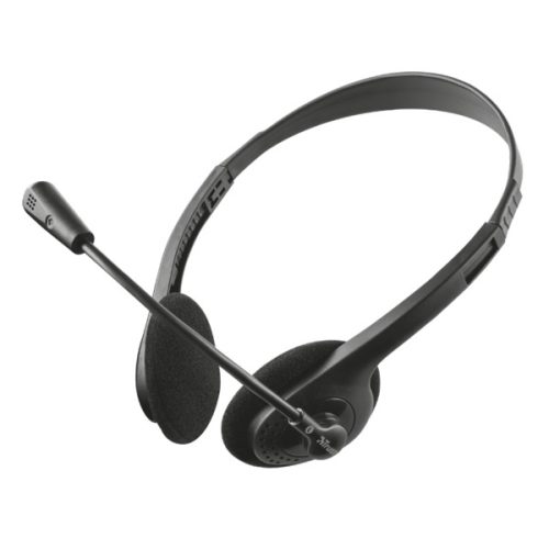 Trust Fejhallgató - Primo (mikrofon; hangerőszabályzó; 3.5mm jack; fekete)