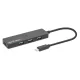 Manhattan USB HUB - 4db USB 3.0 Type-C Hub, USB-C Male to 4db USB-A Females, Fekete