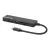 Manhattan USB HUB - 3db USB 3.0 Type-C + kártyaolvasó, SD/MicroSD, 5 Gbps, Fekete
