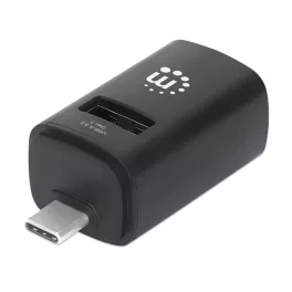   Manhattan USB HUB - 3db USB 3.0 / 2.0 Type-C Combo Mini Hub, Ultra-Compact Design, Fekete