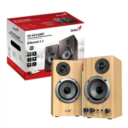 Genius Hangszóró 2.0 - SP-HF520BT (Bluetooth, 20W, Wood)