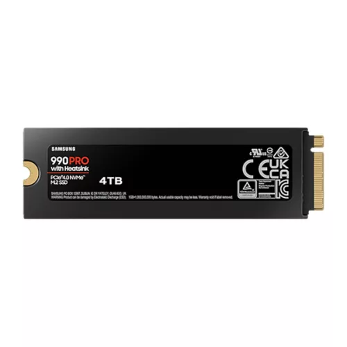 Samsung SSD 4TB - MZ-V9P4T0GW (990 PRO hűtőbordás, PCle 4.0x4, NVMe M.2, 4TB)