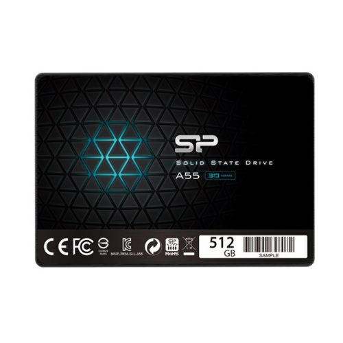 Silicon Power SSD - 512GB A55 2,5" (TLC, r:550 MB/s; w:450 MB/s)