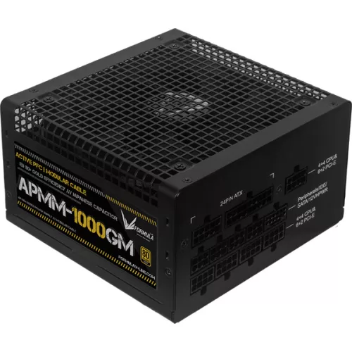 Formula Tápegység 1000W - APMM-1000GM (80 Plus Gold, ATX3.1/PCIe 5.1, Aktív PFC, 14cm, Full Moduláris)
