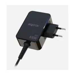   APPROX Telefontöltő - USB Type-C, 65W gyorstöltő + 1.8m kábel, Fekete